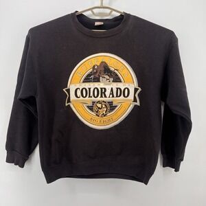 Vintage 80s 90s Girardin University Of Colorado Crewneck Sweatshirt Large Brown